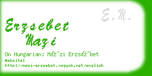 erzsebet mazi business card